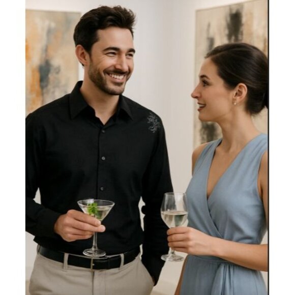 Rock and Roll Religion Jimi Hendrix Men Black Shirt XL Embroidery Rock Boho Lux - Picture 2 of 16